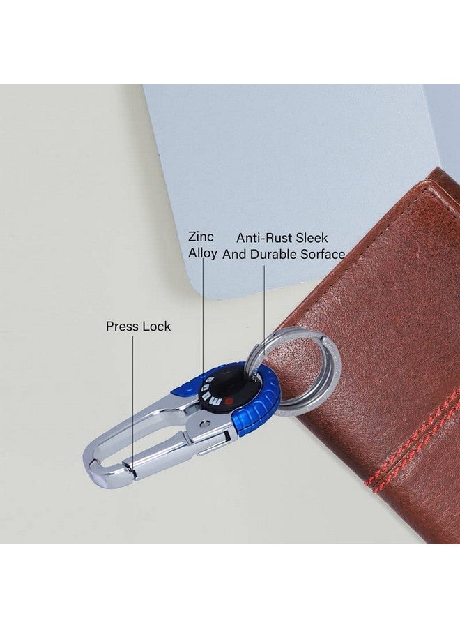 Omuda Premium and Stylish Hook Locking Metal Key Chain for Men & Women & for Gift (M-3755 Blue) - Image 3
