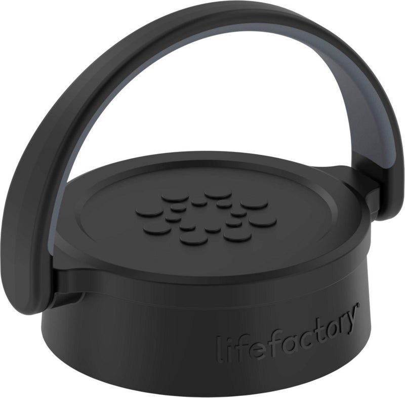 lifefactory Lifefactory Classic Cap Accessory for 12 16 and 22Ounce Glass Bottles Onyx Black 