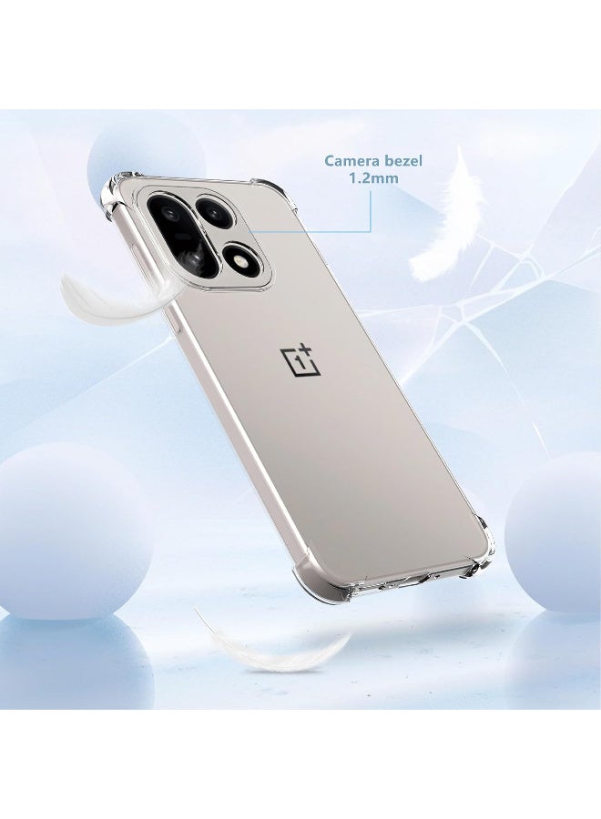 جراب سيليكون شفاف لهاتف OnePlus 15  مزود بزوايا حماية مقاومة للصدمات، جراب رقيق وناعم وشفاف ومرن من مادة TPU، مقاوم للخدش - Image 5