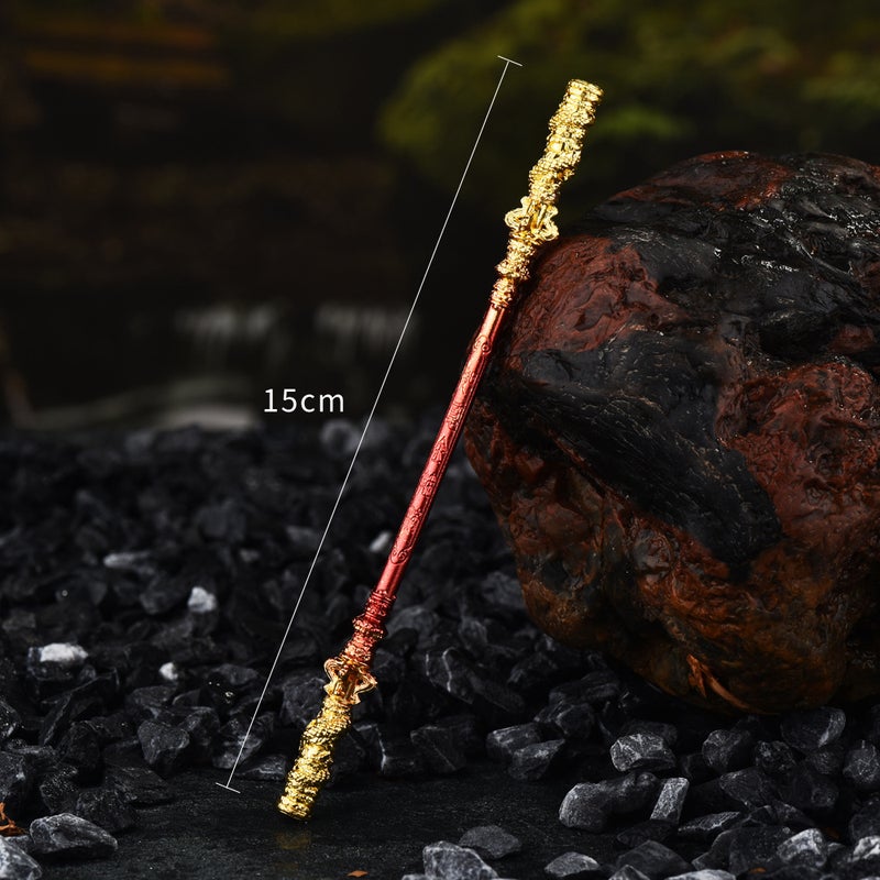 Mini Monkey King Alloy Weapon Replica 15cm gold with special packaging