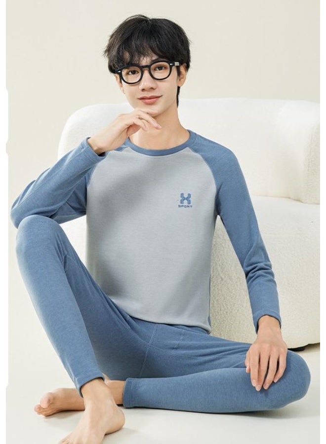 NIBEMINENT Teenager Boys Pajamas Winter Thermal Underwear Children's Clothing Sleepwear Cotton Pyjamas Sets - Image 1
