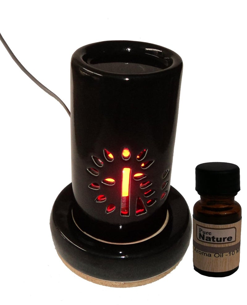 Pure Source India Electric Aroma Diffuser Black Color with 10 ML Lemon Grass Aroma Oil and one CarHome Freshener with 10 ML Relaxing Oil Combo Packed - Image 3