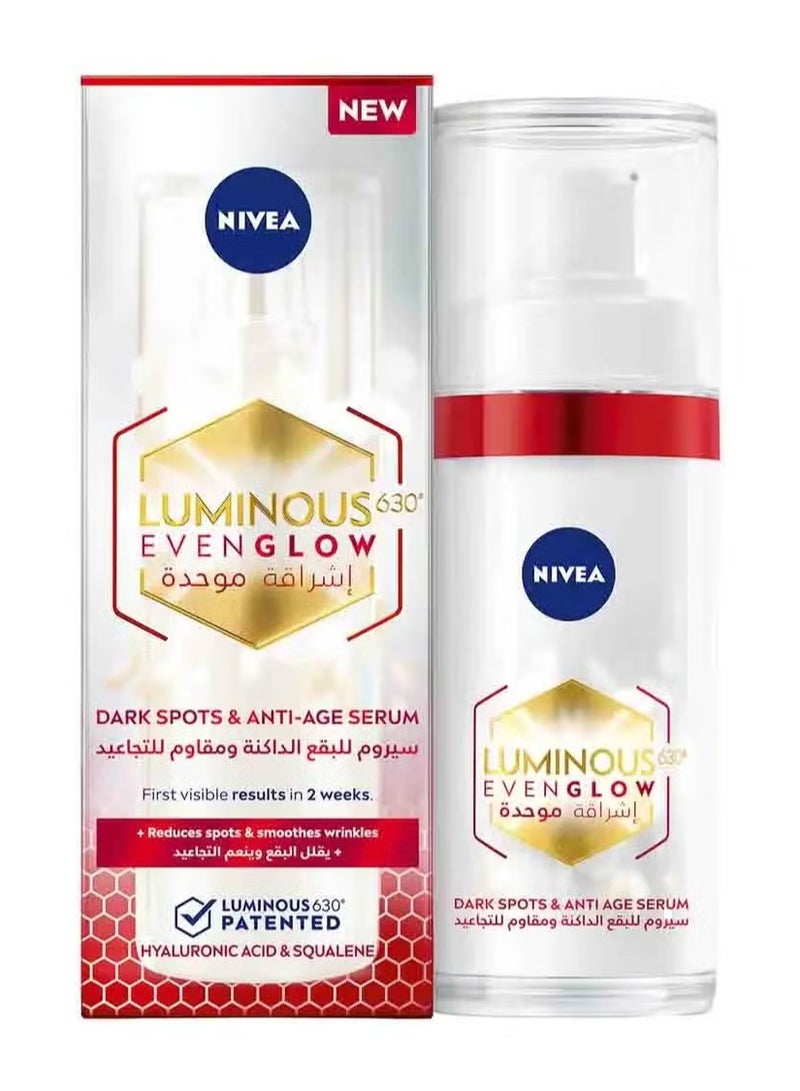 Nivea Luminous 630 Evenglow Dark Spots & Anti Age Serum 30ml