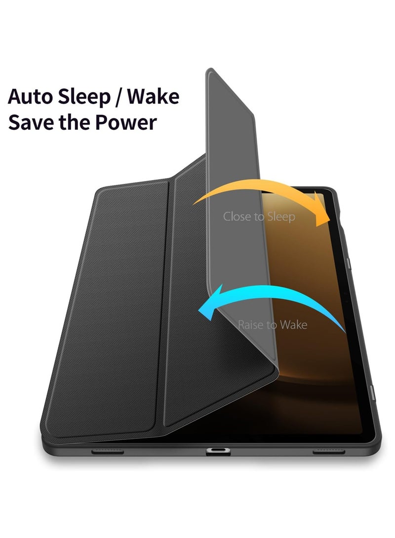 Samsung Galaxy Tab S9/S9 Plus/S9 FE/S9 Ultra/S9 FE Plus Tablet Protection Case High-end Smart Acrylic Triple Fold, TPU+ Imitation Leather Material, Shockproof - Image 3