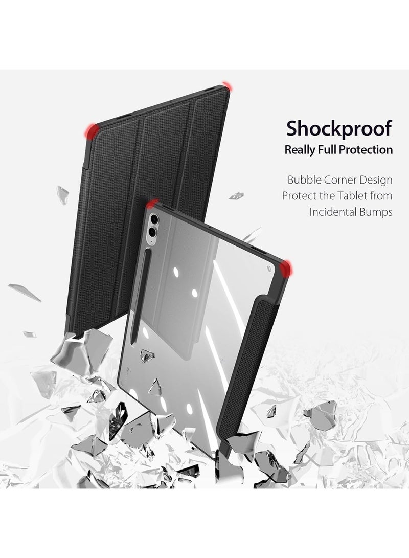Samsung Galaxy Tab S9/S9 Plus/S9 FE/S9 Ultra/S9 FE Plus Tablet Protection Case High-end Smart Acrylic Triple Fold, TPU+ Imitation Leather Material, Shockproof - Image 5