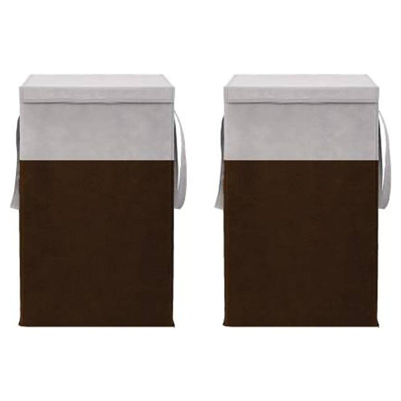 Justandkrafts present multi combo Laundry and Shirt Stacker for cloth and Baby Toy and Cloths Set of 2 BrownandBlack  - Image 1