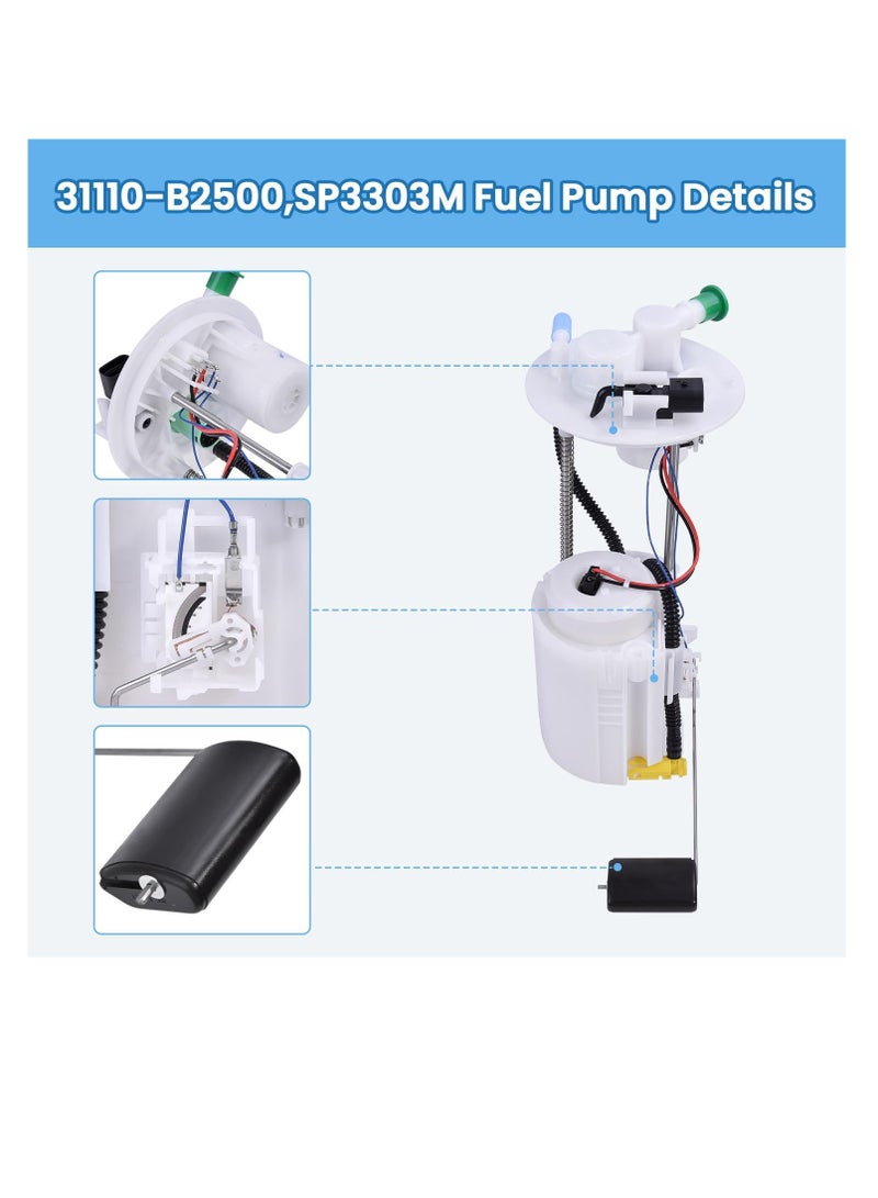 Generic 31110-B2500 Fuel Pump Module Assembly with Pressure Sensor Fuel Pump Fits for Kia Soul 2014-2015 L4 1.6L 2.0  - Image 3