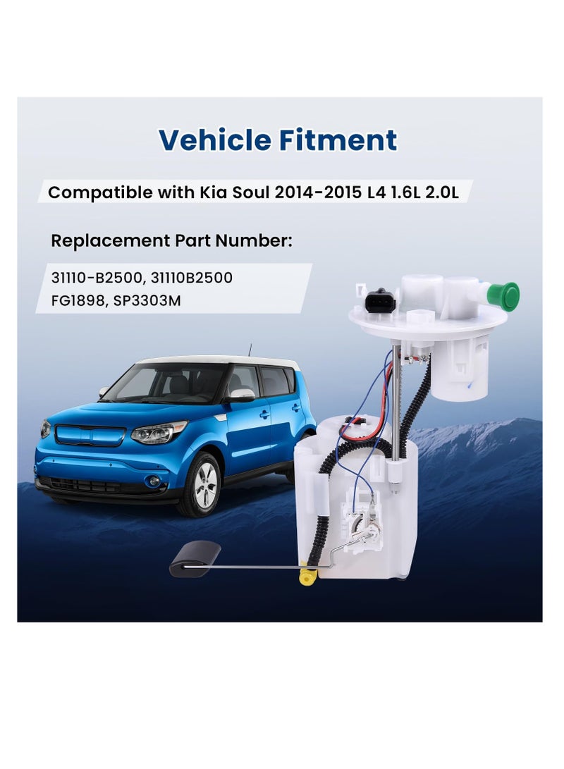 Generic 31110-B2500 Fuel Pump Module Assembly with Pressure Sensor Fuel Pump Fits for Kia Soul 2014-2015 L4 1.6L 2.0  - Image 5