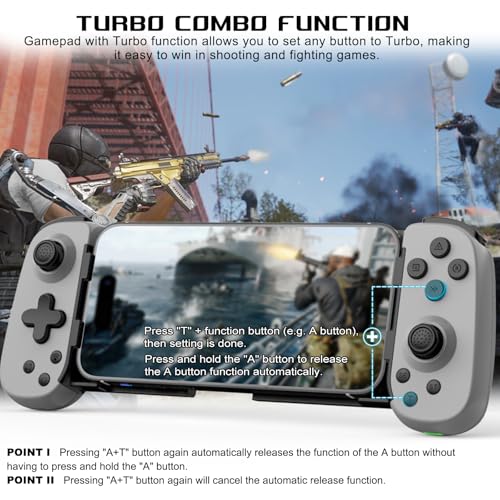 arVin Mobile Gaming Controller for iPhone, Android with Phone CASE Support, Wireless Gamepad for iPhone/iPad/Samsung/Tablet/Switch/PS4/PC - Play Xbox Cloud Gaming/PS Remote Play/Steam Link/GeForce Now - Image 5