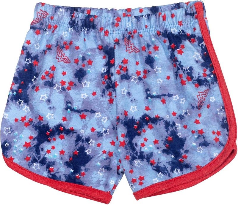 DC Comics Justice League Wonder Woman T-Shirt and Active Retro Dolphin Shorts Outfit Set Infant to Big Kid - Image 3