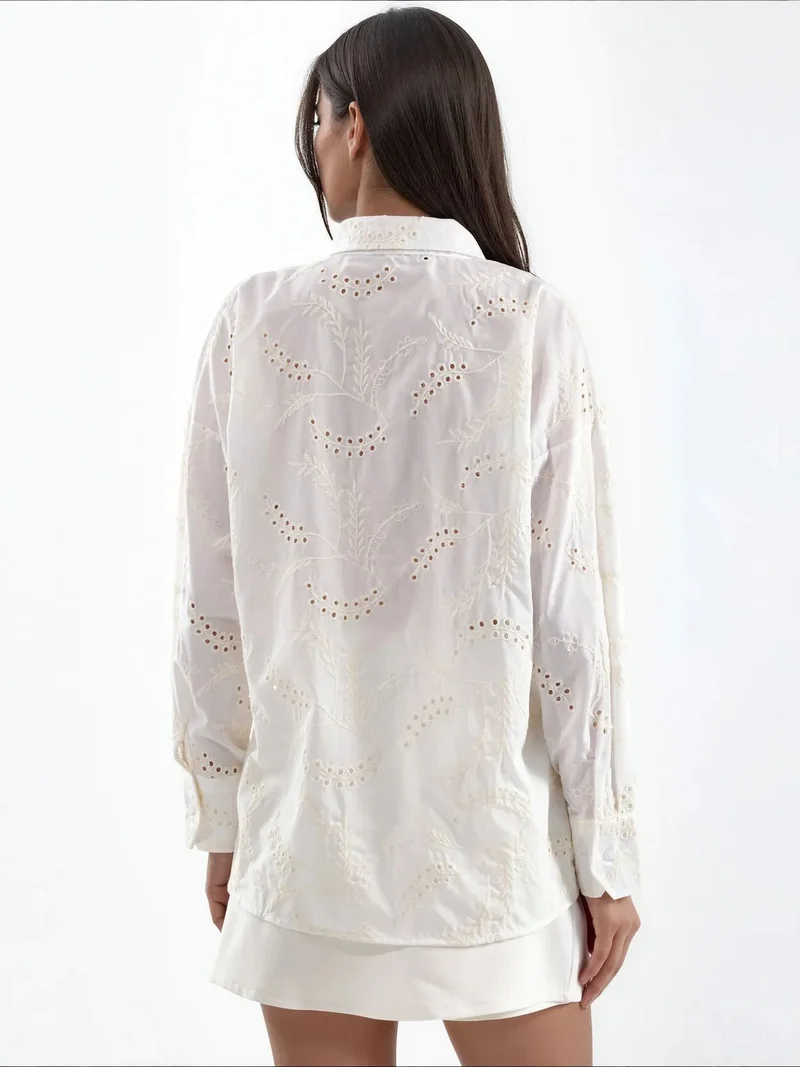 Jennyfer White Women's Cotton Viscose T-Shirt for Women | Best Price UAE