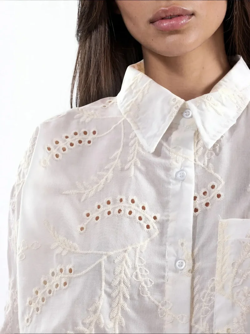 Jennyfer White Women's Cotton Viscose T-Shirt for Women | Best Price UAE
