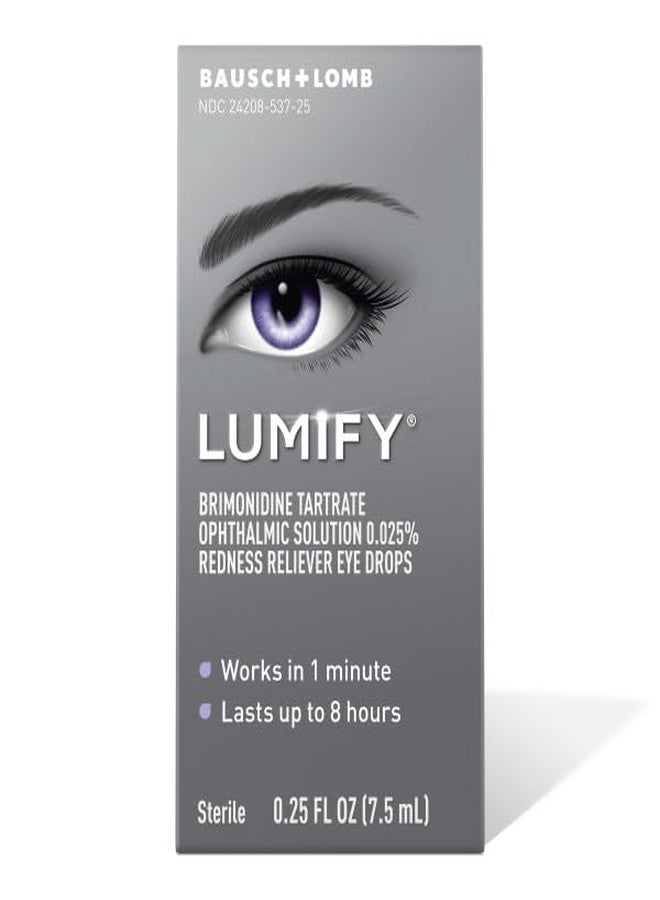 Bausch + Lomb Lumify Redness Reliever Eye Drops 0.25 fl oz and Lumify Brightening Cream 0.5 fl oz, Hypoallergenic Eye Care Bundle - Image 2