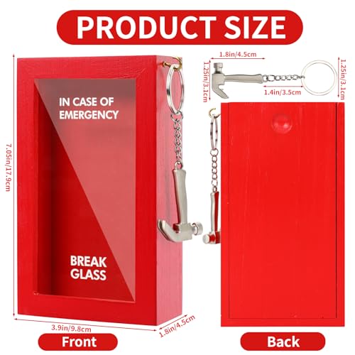 JULEASEL Funny Gift Emergency Box w/Hammer, Break in Case of Emergency Box, Personalized Prank Gag Gift for Birthday Holiday, Funny Desk Decor, White Elephant Gift for Friend Coworker Family - Image 5