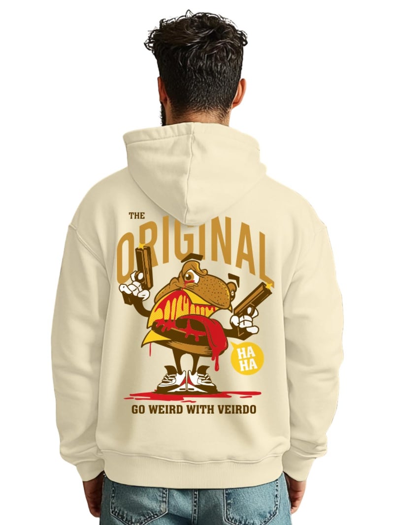 Veirdo® Cotton Fleece Regular Fit Hooded Sweatshirt Lastest Back Graphic Printed Winter Hoodies for Men (W05_FRGORGNL_MRSMLW_3XL) - Image 1