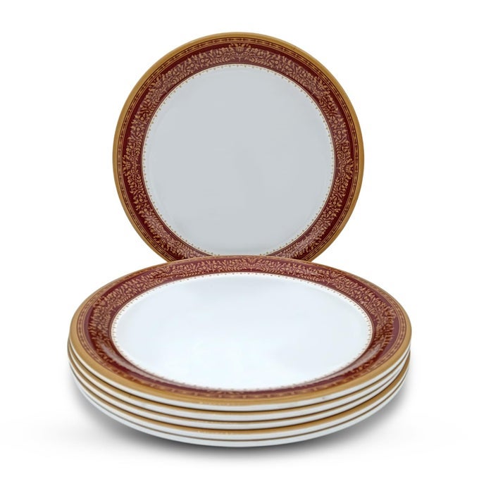 | PURE MELAMINE | DINNER PLATE SET  RUBIN 11 (6 NOS.) | STAIN FREE, GLAZED FINISH
