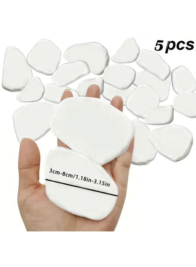 10 Pcs White Painting Stones DIY Creative Irregular Flat Slabs - Image 4