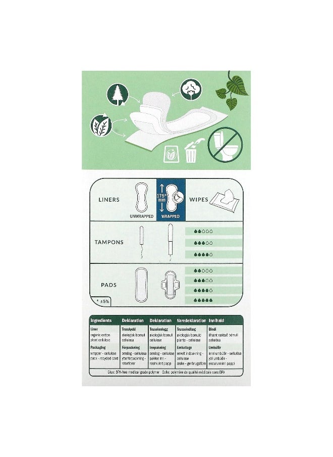 NATRACARE Natracare, Panty Liners, Organic Cotton Cover, Long, 16 Liners  - Image 2