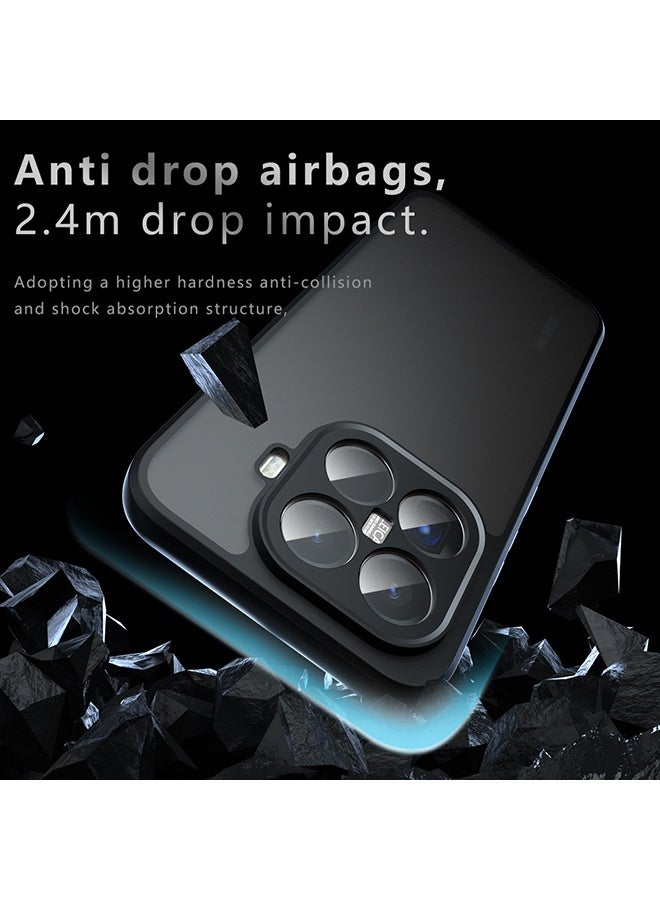 Case for Xiaomi 15T Pro 5G, Frosted Translucent Back Protective Slim Phone Cover, Anti-Fingerprints, Anti-Fall Drop Protection, Shockproof Case for Xiaomi 15T Pro 5G (Black) - Image 2