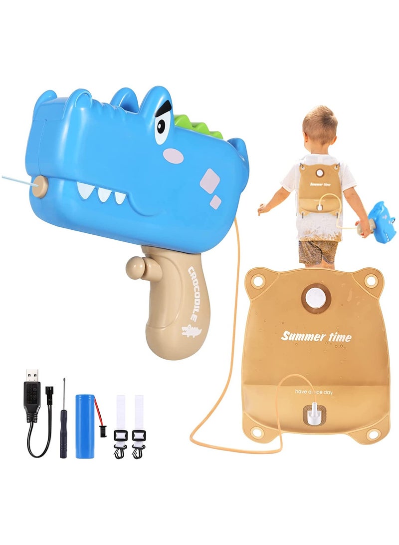 SYOSI SYOSI Backpack Crocodile Water Guns, for Kids Ages 4-8, Automatic Squirt Guns for Boys Girls, 1300CC High Capacity, Up to 20 FT Range Strongest Water Blaster - Image 1