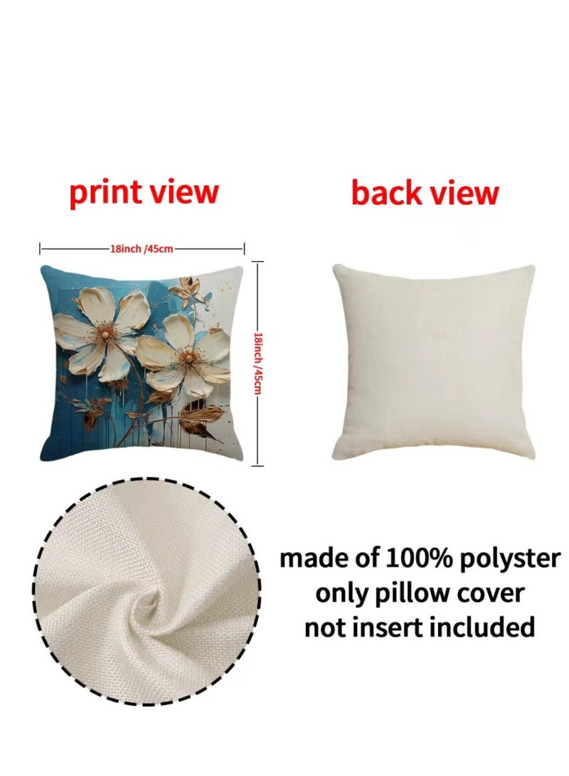 4PCS Modern Sofa Throw Pillow Cover Decorative Fabric Pillow Case for Couch Bed Car 45x45cm - Image 2