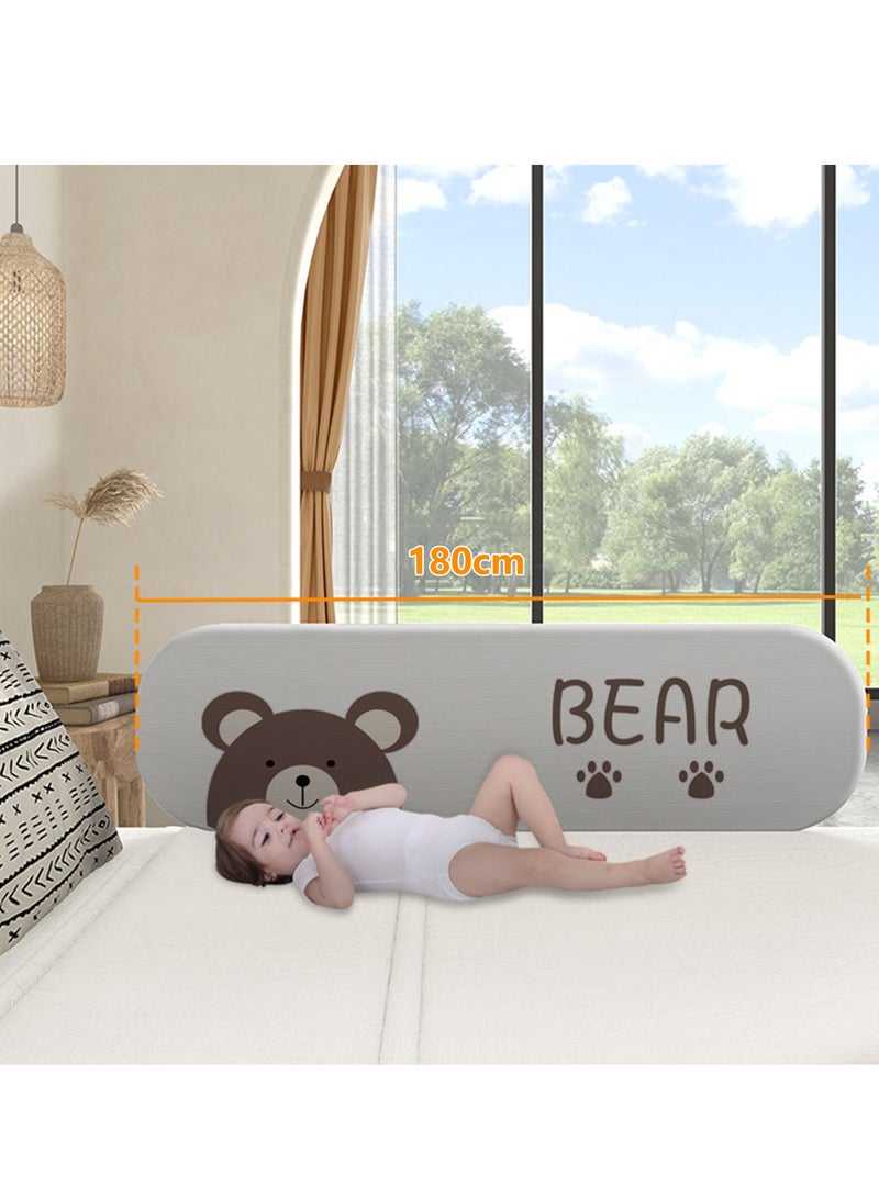 Arabest Bed Rail for Toddlers - (1 Pack 1.8 m) Toddler Bed Rails with Double Child Lock, Bed Rail for Baby Kids with Pattern, Infants Height Adjustment Guardrail for Queen Size Bed  - Image 5