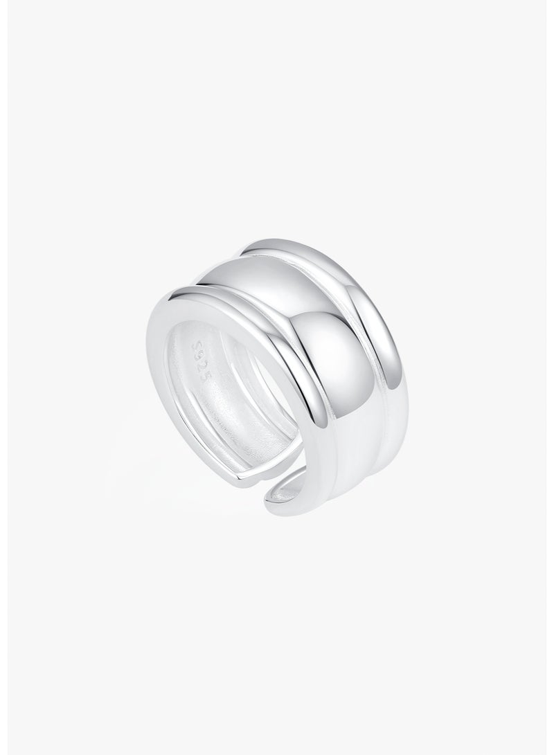 Raia Roman Romance Ring - S925 Silver Plated with Rhodium - Image 4