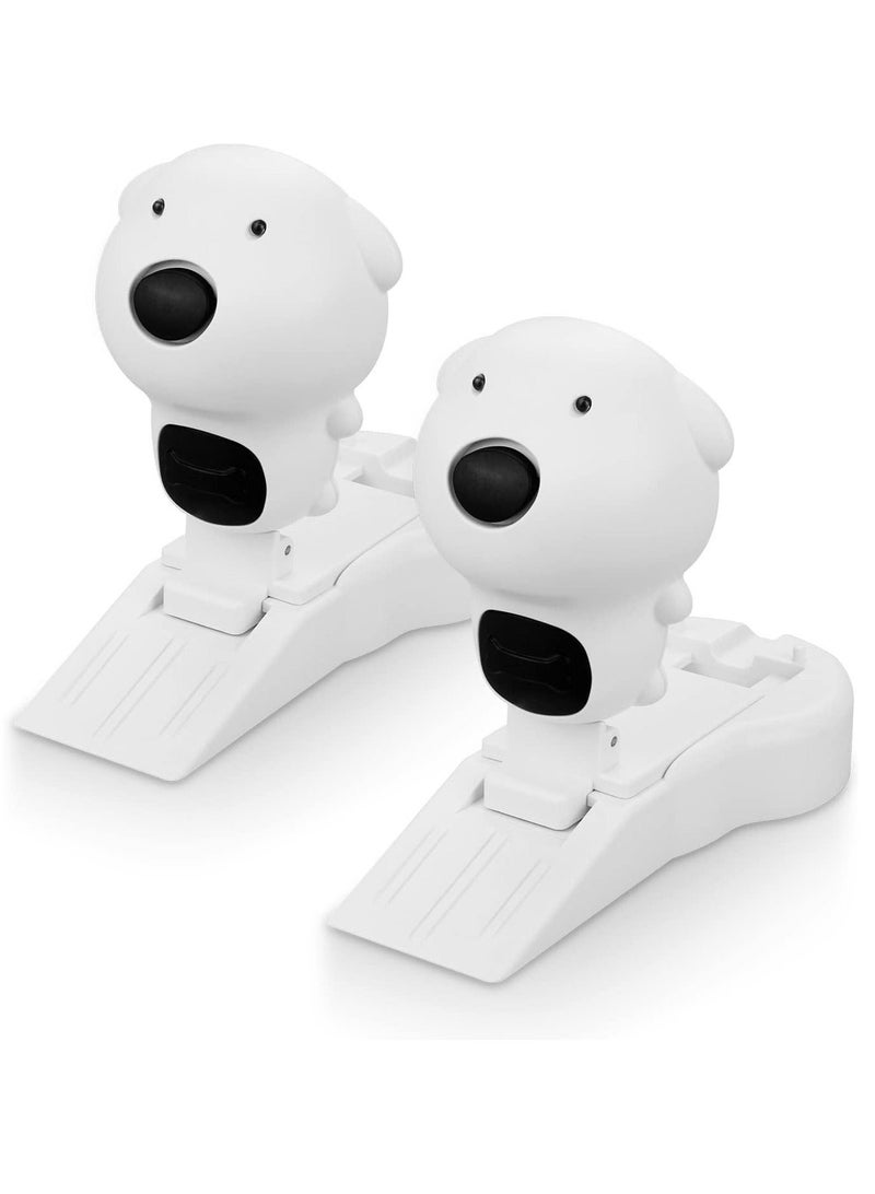 Captaintech Door Stop Alarm, Door Stopper with 120DB Alarm and Flashing Lights, Upgraded Sensitivity Cute Wedge Doorstop, Floor Mount Type Door Stop Security Devices Alert (2 Pack) - Image 1