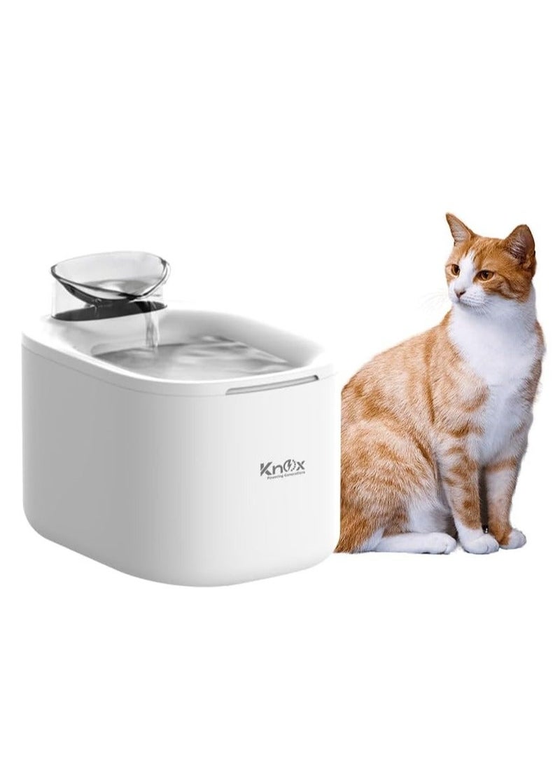 Knox Powering Generations Knox Cat Water Fountain 3.5L/135oz – Automatic Pet Water Dispenser with Filter & Quiet Pump, Large Indoor Outdoor Drinking Pet Water Fountain for Cats & Small Dogs - Image 1