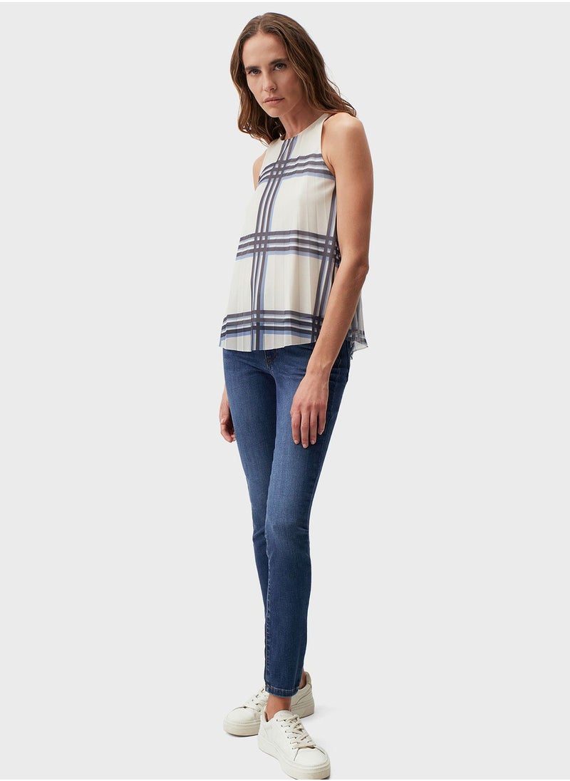 Jimmy Key Patterned Pleated Top  - Image 5