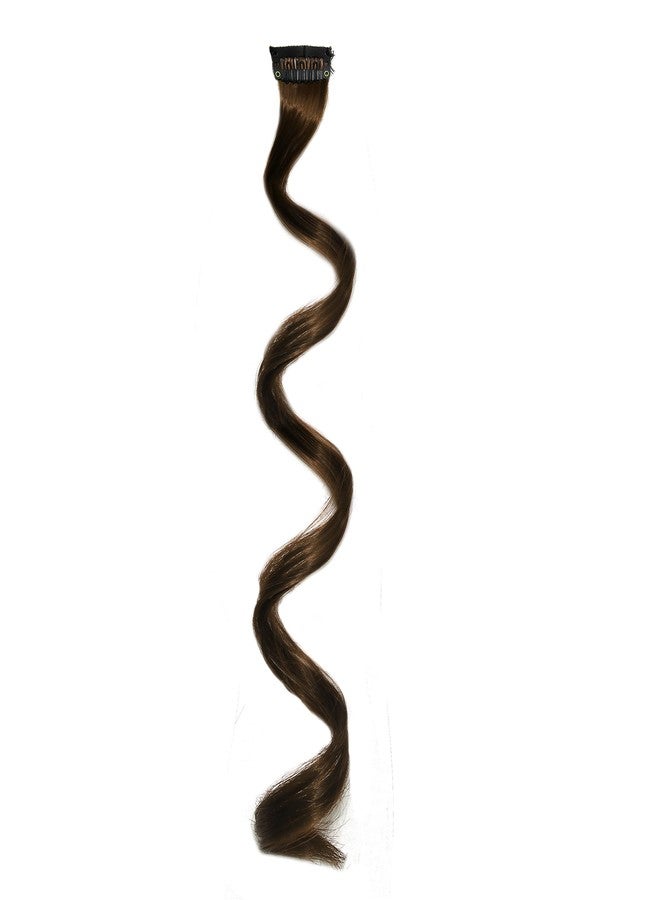 Rapidsflow® Curly Colored Hair Streak/Hair Extensions For Women And Girls Real Hair For Highlighting Set Of 4pc (Curly Brown) - Image 5