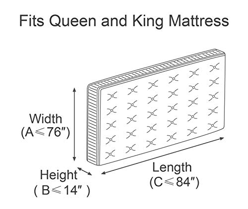 ComfortHome Mattress Bag for Moving and Storage, Fits Queen and King Size Mattress, 2 Pack, clear - Image 2