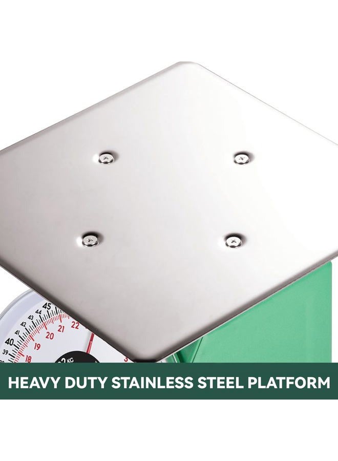 ta da Tada 50lb Heavy Duty Mechanical Dial Kitchen and Food Scale with Stainless Steel Platform - Image 4