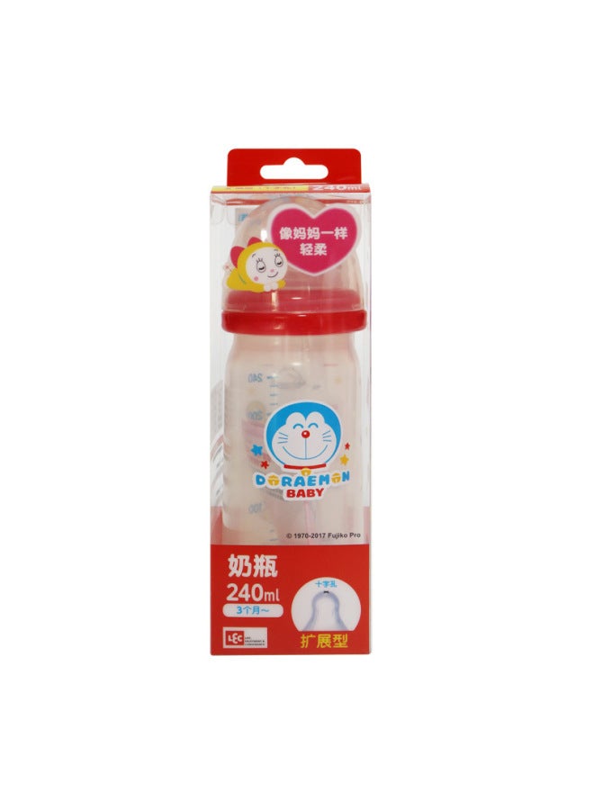 Doraemon Cartoon Feeding Bottle Nipple Pp Anti-flatulence Drop-resistant High Temperature Resistant Big Baby Feeding Bottle Anti-choke Feeding Bottle Drop-resistant