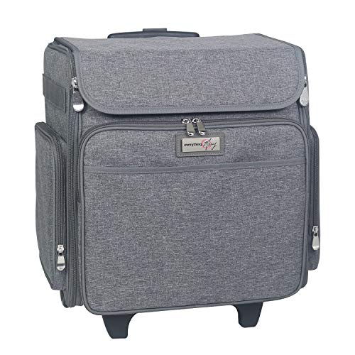 Everything Mary Rolling Scrapbook Tote – Heather Craft Bag with Wheels – Organizer Case for Scrapbooking, Papercraft, Art Supplies & Portable Craft Storage - Image 1