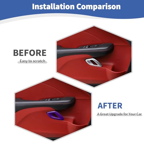 RT-TCZ RTTCZ for Challenger Inner Door Handle Trim Cover for Dodge Challenger 20152023 Purple Interior Accessories 2pcs - Image 3