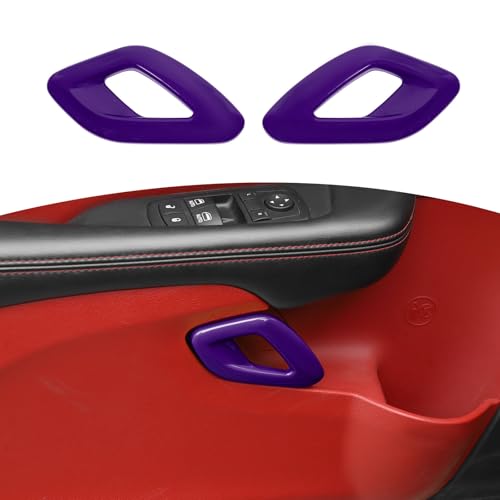 RT-TCZ RTTCZ for Challenger Inner Door Handle Trim Cover for Dodge Challenger 20152023 Purple Interior Accessories 2pcs - Image 1