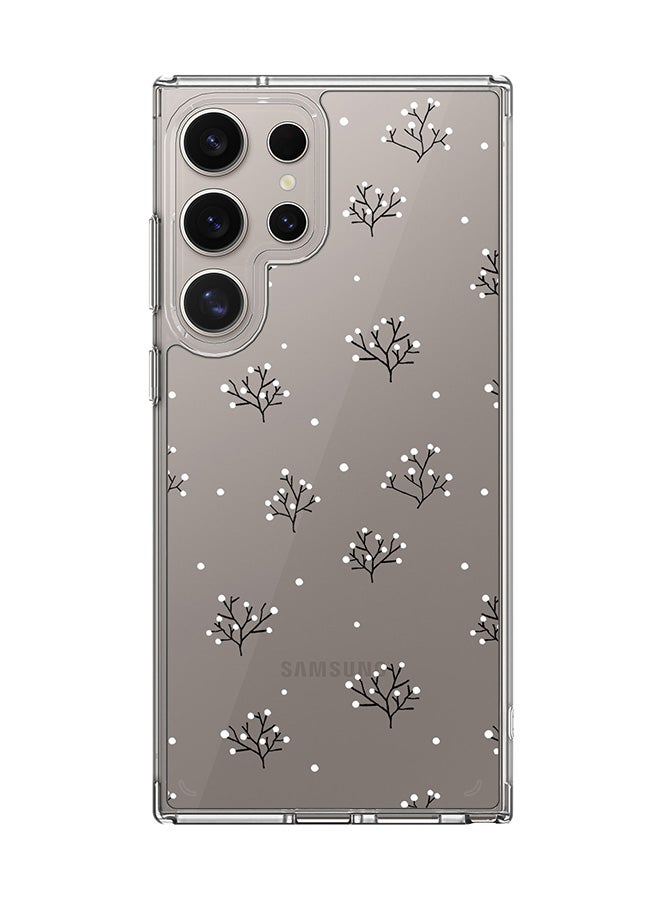 Stylizedd Classic Clear Case for Samsung Galaxy S25 Ultra , Hybrid Soft Case Flexible Edges Anti Drop TPU PC Gel Thin Transparent Cover - Winter Splinter - Image 1