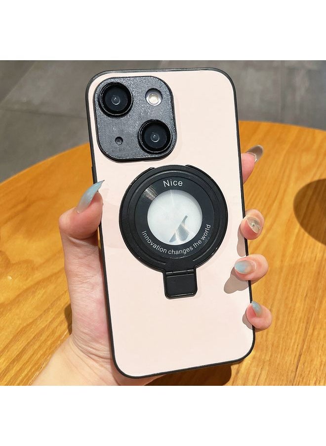 HuHa Case Cover For iPhone 13 Skin Feel Armor Magnetic Holder Phone Case White 