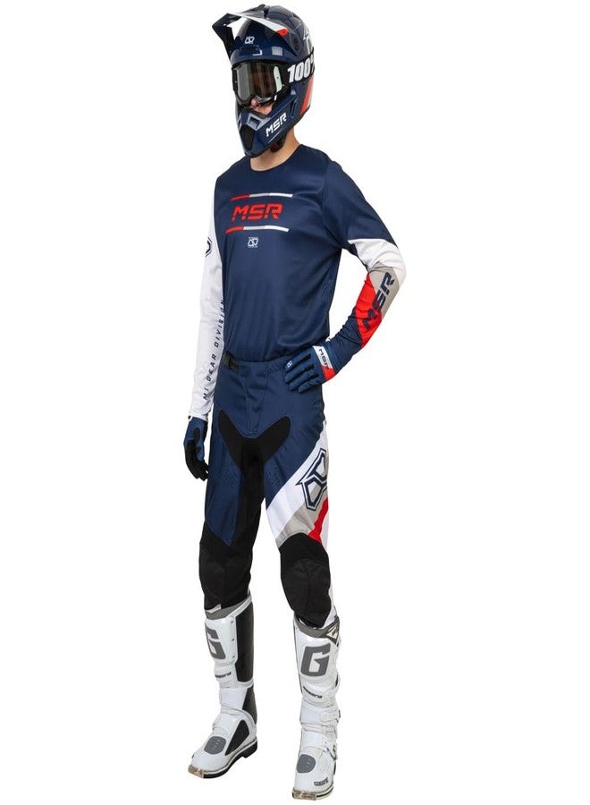 MSR™ Axxis Proto MTB Mountain Bike Dirt Bike Motocross MX BMX Outdoor Sports ATV UTV Powersports Riding Gloves for Men and Women Medium Blue/Red/White - Image 3