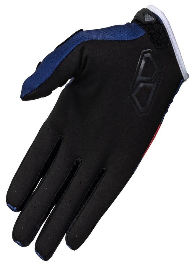 MSR™ Axxis Proto MTB Mountain Bike Dirt Bike Motocross MX BMX Outdoor Sports ATV UTV Powersports Riding Gloves for Men and Women Medium Blue/Red/White - Image 2