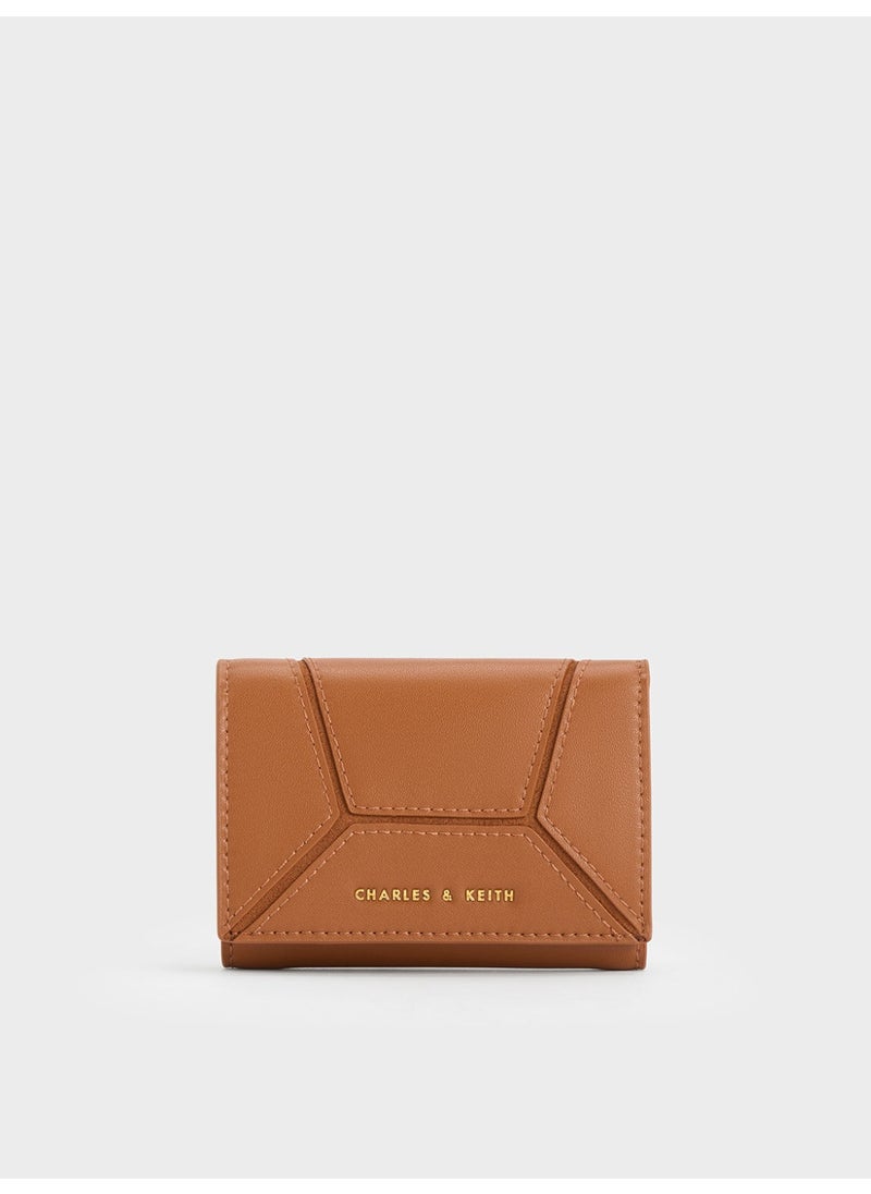 Charles & Keith CHARLES & KEITH Nasrin Geometric Wallet for Women - Chocolate  - Image 1