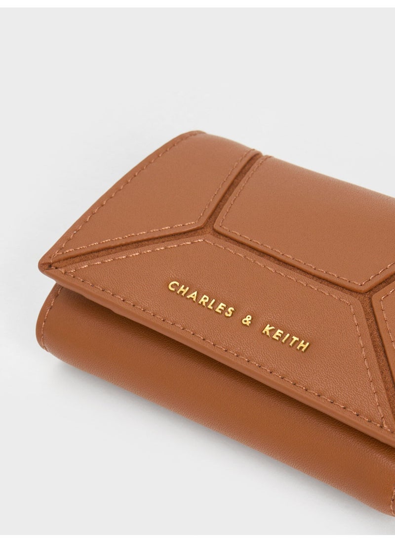 Charles & Keith CHARLES & KEITH Nasrin Geometric Wallet for Women - Chocolate  - Image 4