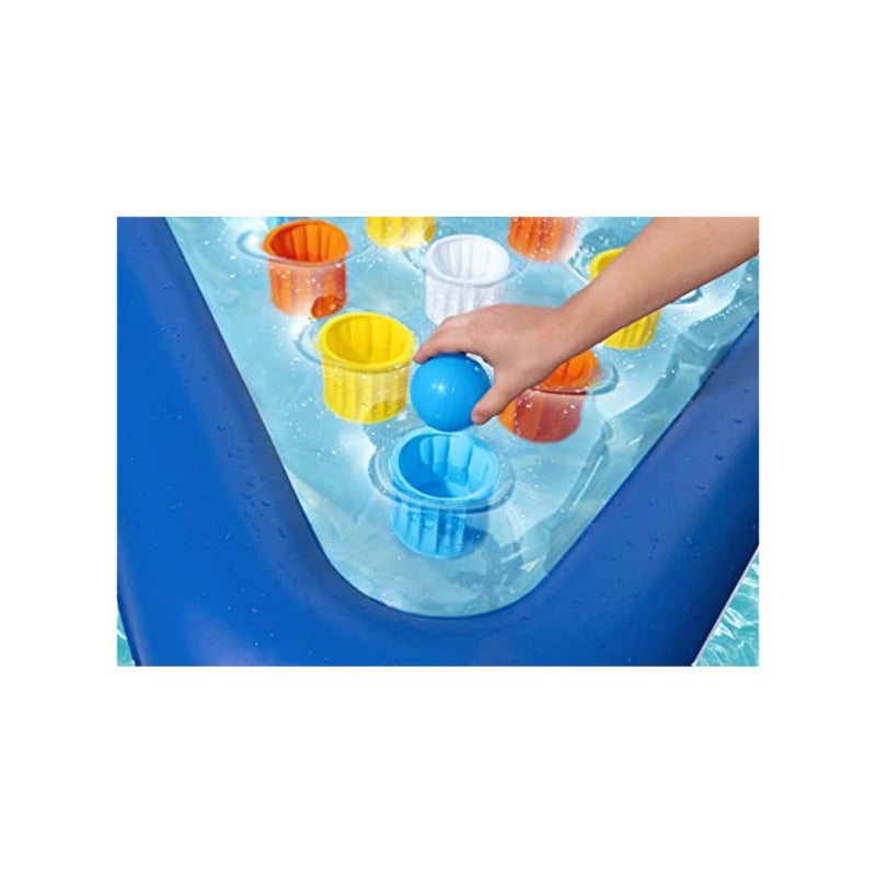 SOLARAE Inflatable Pool Ball Game, Inflatable Water Play, Family Swimming Pool Game, Water Pong Ball Game, Kids and Adults, Blue, 105 x 97 cm - Image 3