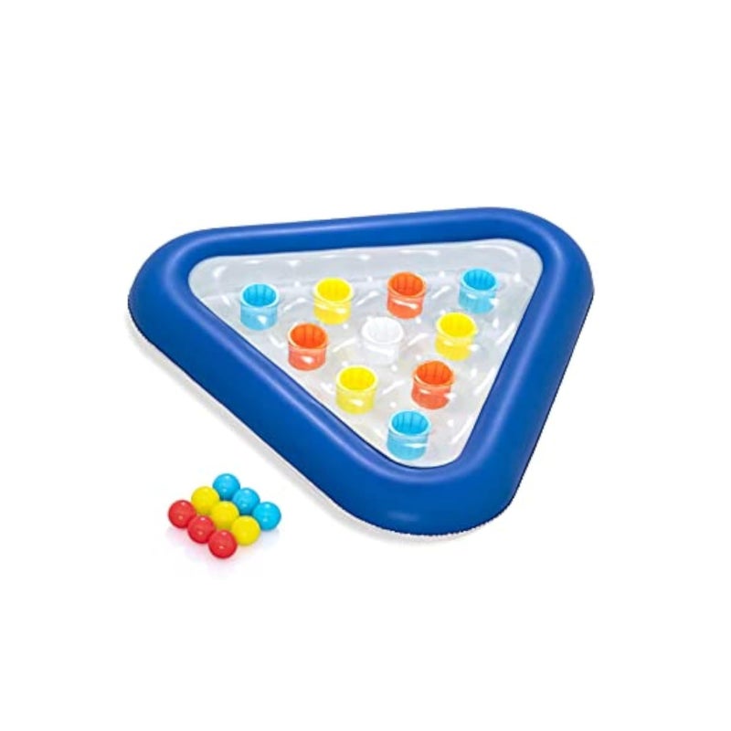 SOLARAE Inflatable Pool Ball Game, Inflatable Water Play, Family Swimming Pool Game, Water Pong Ball Game, Kids and Adults, Blue, 105 x 97 cm - Image 1