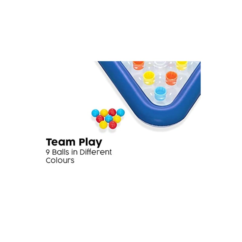 SOLARAE Inflatable Pool Ball Game, Inflatable Water Play, Family Swimming Pool Game, Water Pong Ball Game, Kids and Adults, Blue, 105 x 97 cm - Image 4