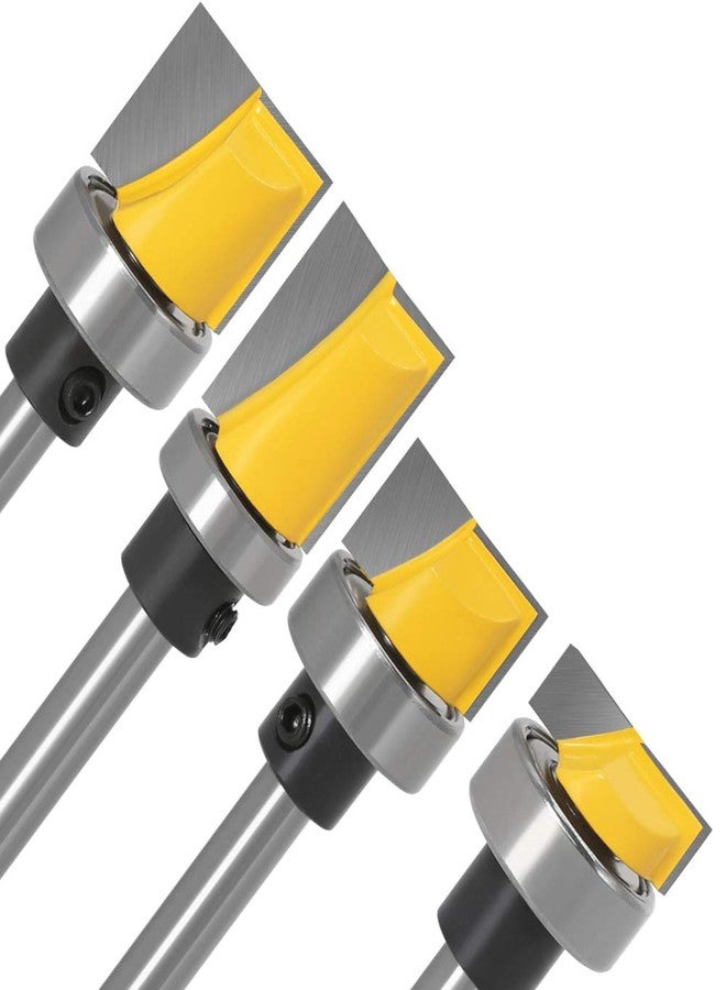 ياكاموز مجموعة رؤوس توجيه من ياكاموز، 4 قطع، مقاس 1/4 بوصة، بمفصلة، مع رؤوس توجيه مدببة من الكربيد، وأداة تقطيع الخشب - Image 5