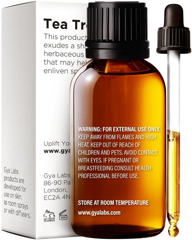 Gya Labs Tea Tree Essential Oil - 1.02 Fl Oz - for Diffuser, Massage, Hair, Skin, Aromatherapy, Soap & Candle Making Scents - Image 2