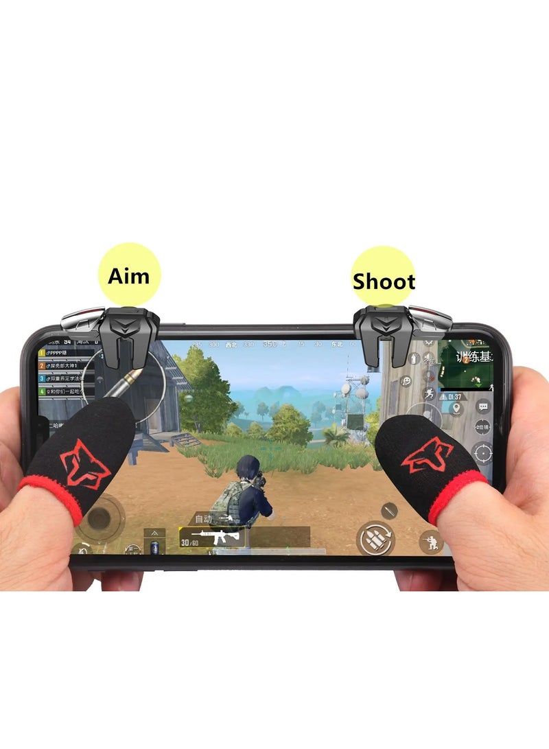 Sarafox Sarafox F6 Gamepads for PUBG, Free Fire, Fortnite, etc. + Fingerless Sweatproof Gloves  - Image 2