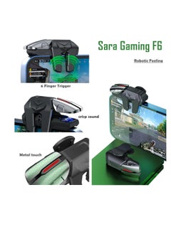 سارافوكس أزرار تحكم Sarafox F6 للعبة ببجي وفري فاير وفورتنايت وغيرها + قفازات مانعة لتعرّق الأصابع  - Image 4